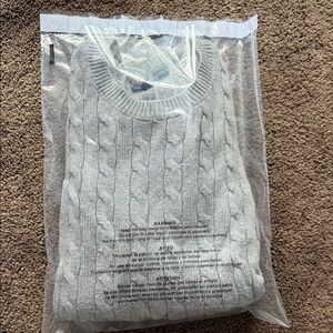 GAP Light Gray Cable Knit Sweater